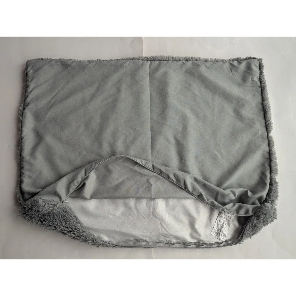 UGG Plush Gray  Faux Fur Pillow Cover 19